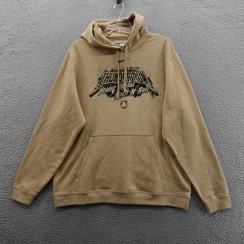 Nike Men Army Thunder Run Hoodie XXL Brown 2023 Rivalry Heavy Metal Club Fleece‎